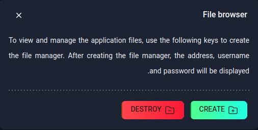 Create Filebrowser