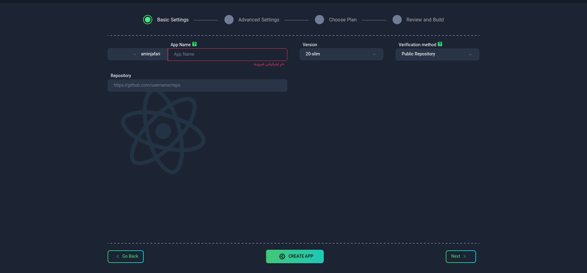 Initial React Settings